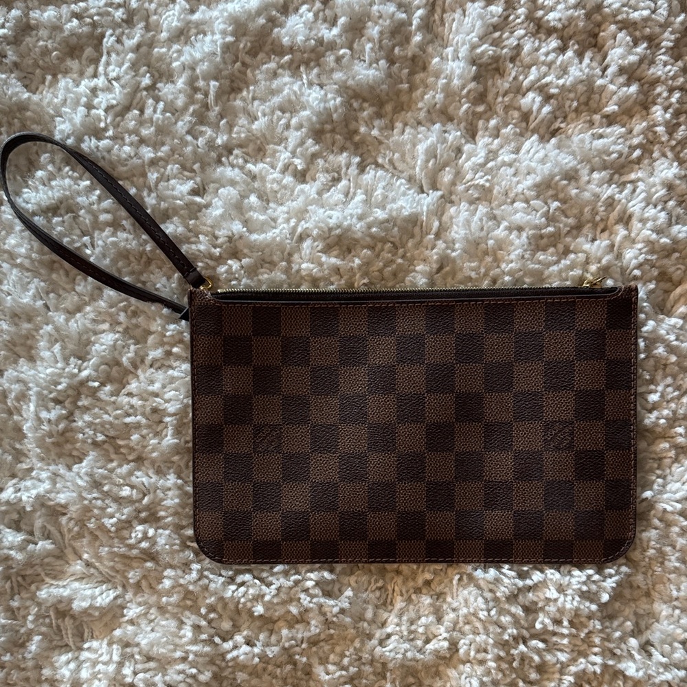 Louis Vuitton Brown Checkered Wristlet